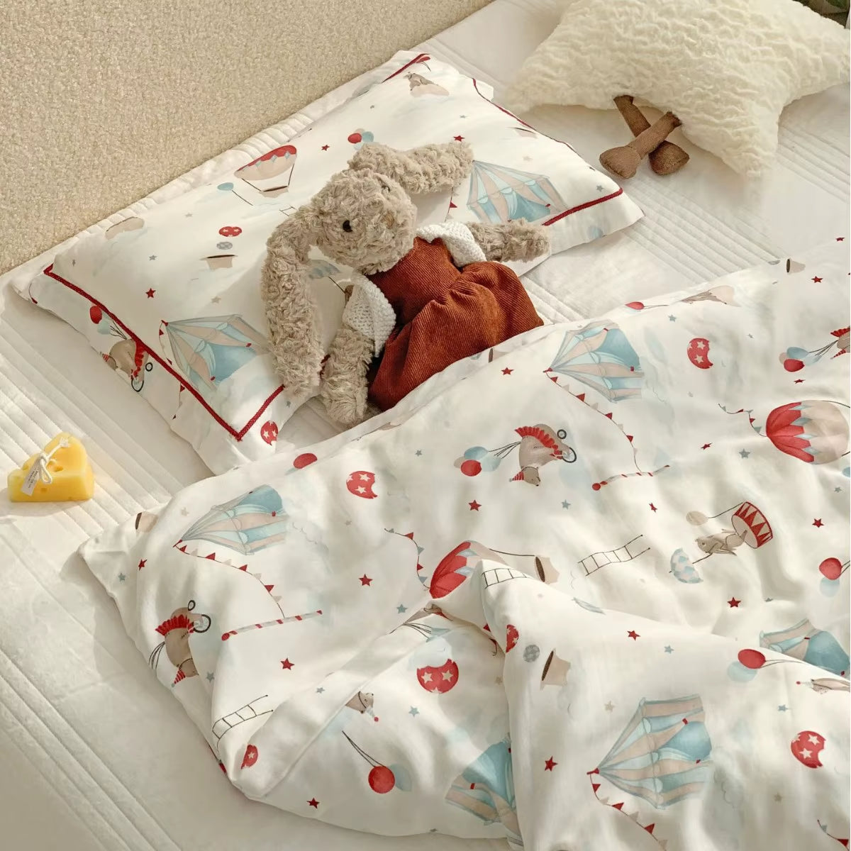 Bamboo Cotton Gauze Duvet Cover Children'S Bedding Set Bamboo Fiber Baby Duvet Cover 2-Piece Set（Duvet Cover+Pillowcase）Cj248
