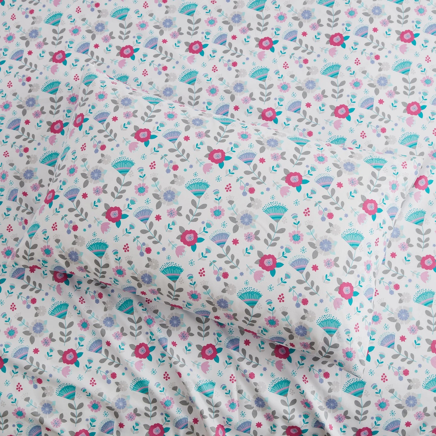 Kute Kids 4-Piece Ultra Soft Maria Multicolor Microfiber Woven Sheet Set, Queen