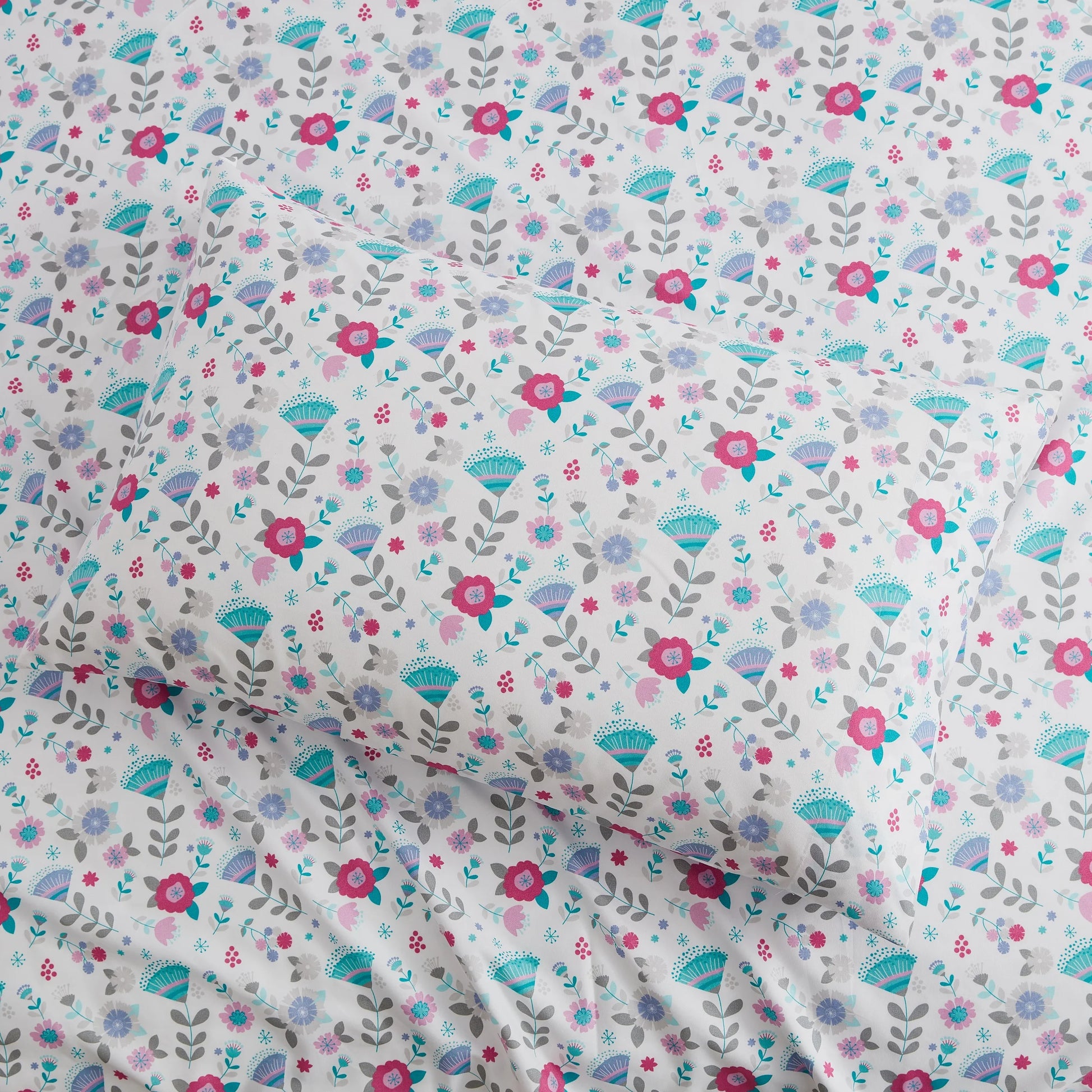 Kute Kids 4-Piece Ultra Soft Maria Multicolor Microfiber Woven Sheet Set, Queen
