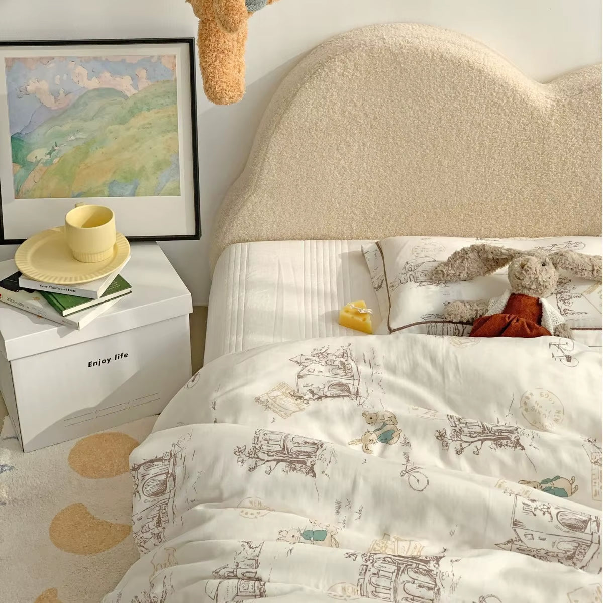 Bamboo Cotton Gauze Duvet Cover Children'S Bedding Set Bamboo Fiber Baby Duvet Cover 2-Piece Set（Duvet Cover+Pillowcase）Cj248