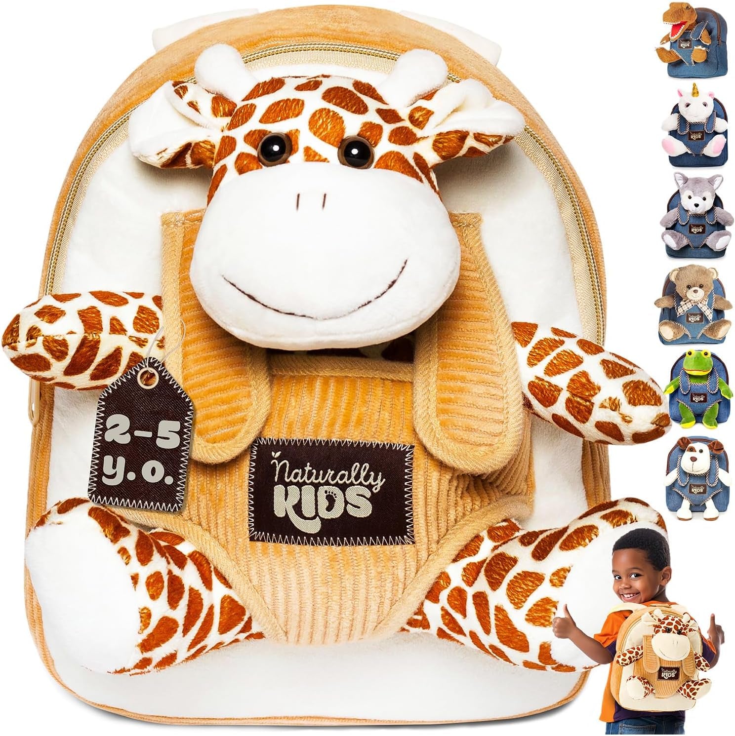 Giraffe Backpack, Giraffe Toys for Kids 3-5, Toddler Stuffed Animal Gifts for 2 3 4 5 Year Old Girl Boy
