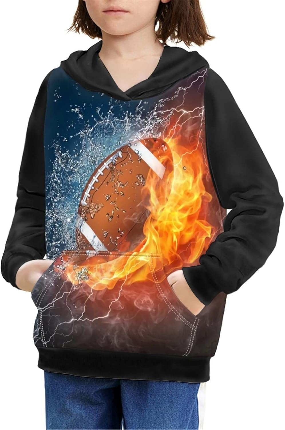 Sweater with Hoodies Boy'S Sweatshirt Comfortable Pullover Hoodie Long Sleeve Loose Fit Youth Kids Casual Tee Shirts