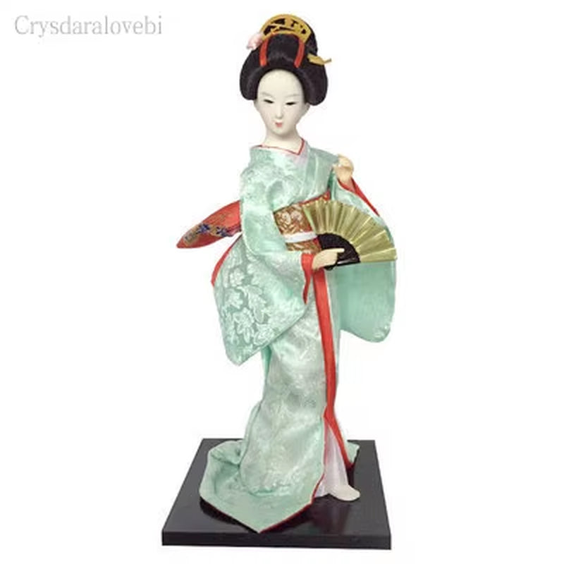 30Cm Kawaii Japanese Lovely Geisha Figurines Dolls with Beautiful Kimono New House Office Decoration Miniatures Birthday Gift
