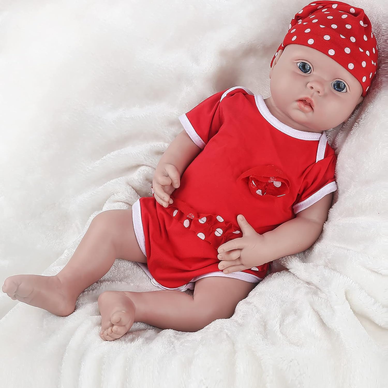 18 Inch Full Body Silicone Baby Dolls,Not Vinyl Dolls, Real Full Silicone Reborn Baby Dolls Newborn Baby Dolls - Girl