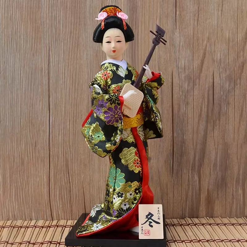 30Cm Traditional Japanese Geisha Figurines Statues Japanese Kimonos Dolls Ornaments Home Restaurant Desktop Decoration Gifts