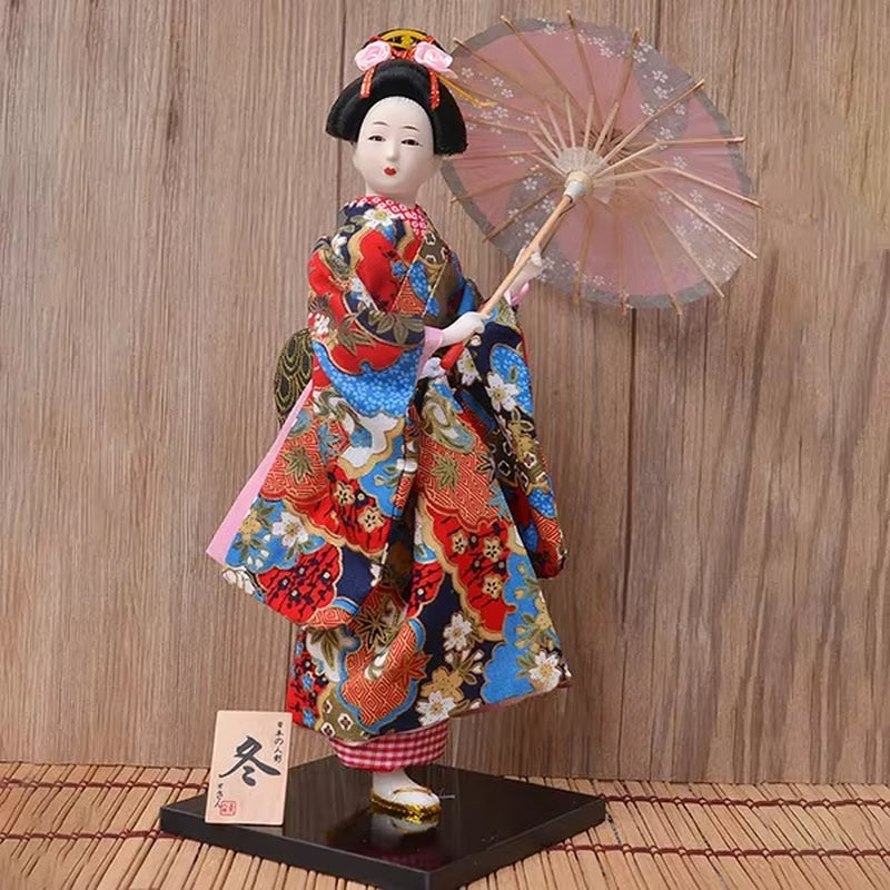 30Cm Traditional Japanese Geisha Figurines Statues Japanese Kimonos Dolls Ornaments Home Restaurant Desktop Decoration Gifts