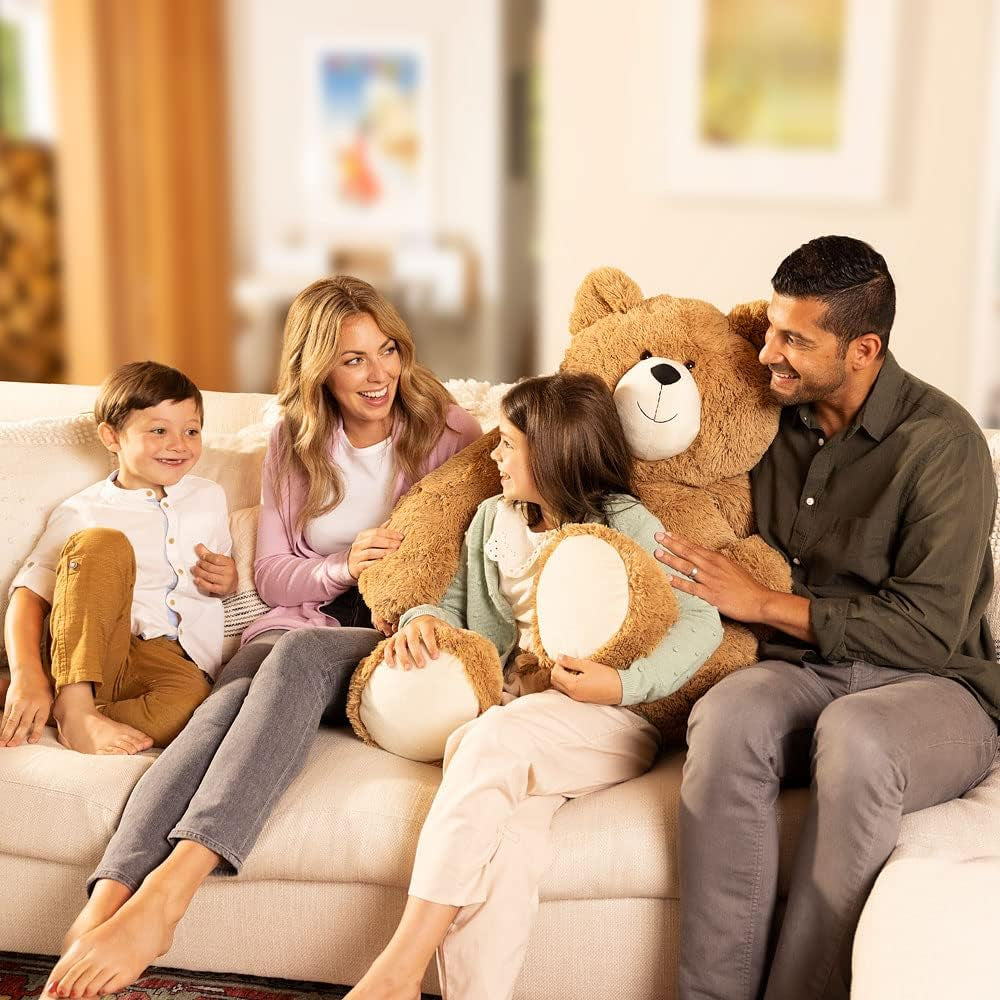Giant Teddy Bear – 4 FT, 48" Large Plush Toy, Giant Stuffed Animal, Soft Brown Bear Easter Gift for Girlfriend, Wife, Anniversary or Birthday – Crafted in the USA
