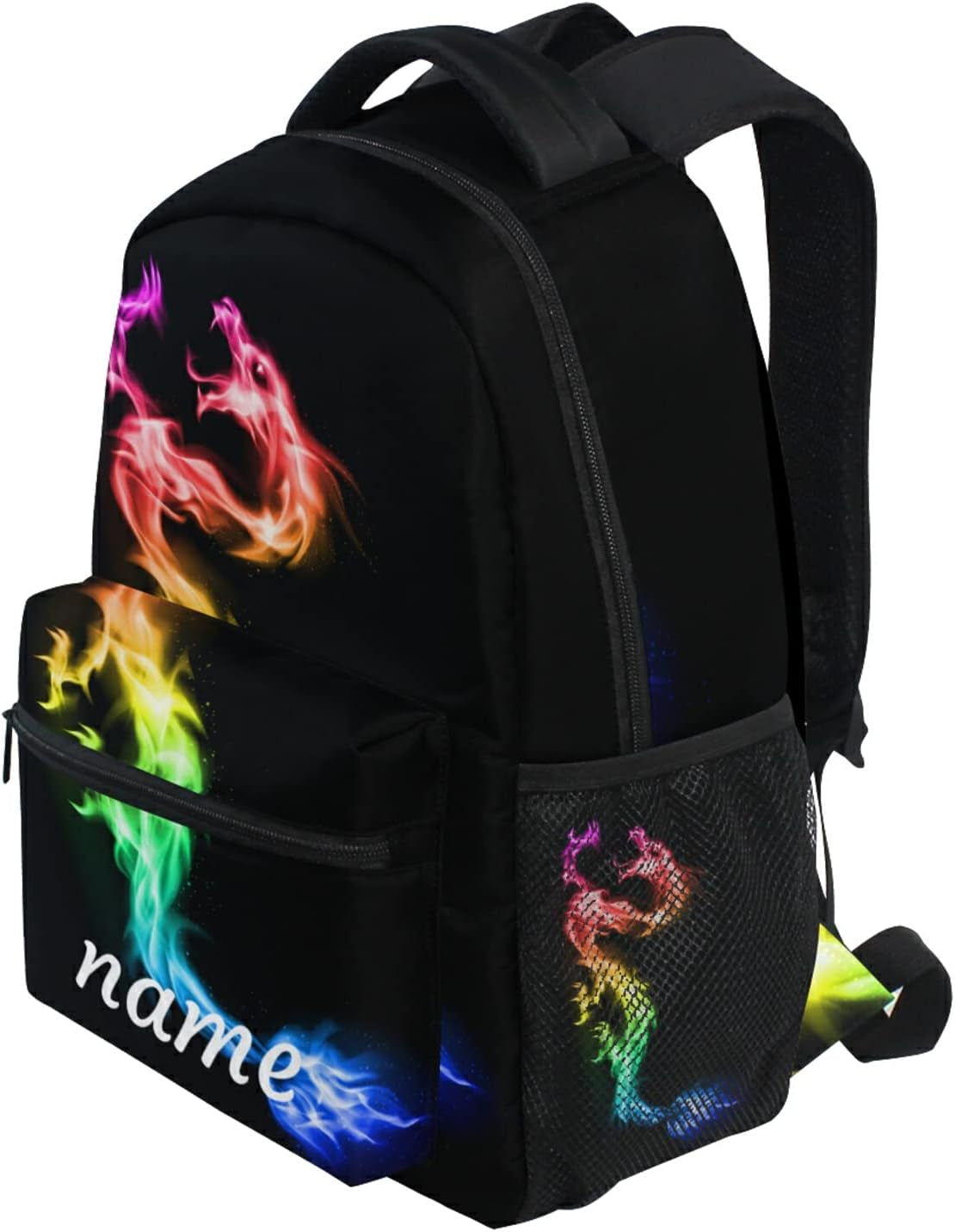Dragon Backpack for Kids Boys Girls, Rainbow Galaxy Monster Backpacks School Bookbag Book Bag Rucksack Daypack Shoulder Bag