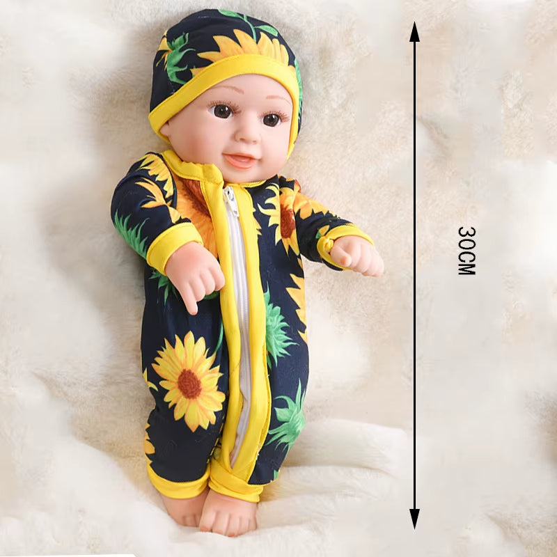 30Cm Reborn Baby Dolls Realistic Dolls Toys Girl Real Lifelike Baby Dolls Reborn Full Body Silicone Baby Doll Christmas Gifts