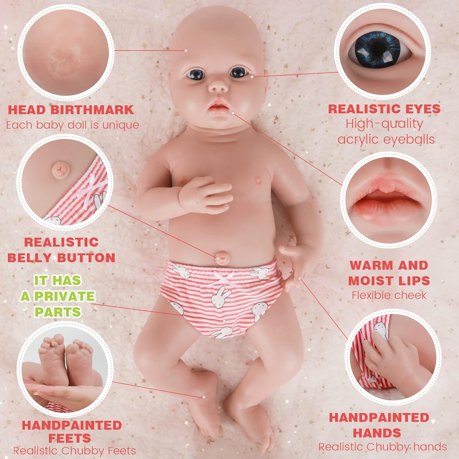 18 Inch Full Body Silicone Baby Dolls,Not Vinyl Dolls, Real Full Silicone Reborn Baby Dolls Newborn Baby Dolls - Girl