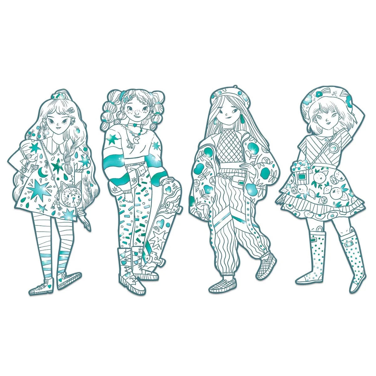 Demoiselle Coloring Paper Dolls