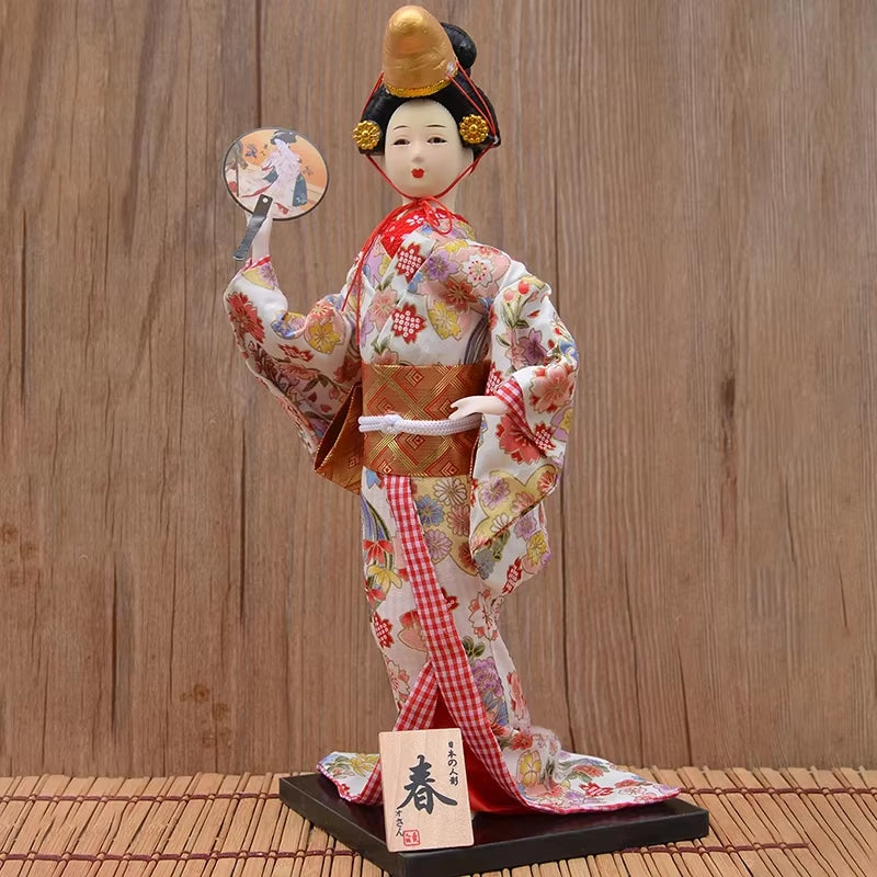 30Cm Traditional Japanese Geisha Figurines Statues Japanese Kimonos Dolls Ornaments Home Restaurant Desktop Decoration Gifts