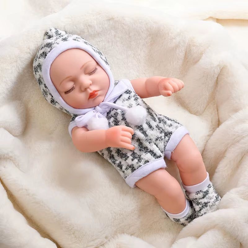 30Cm Reborn Baby Dolls Realistic Dolls Toys Girl Real Lifelike Baby Dolls Reborn Full Body Silicone Baby Doll Christmas Gifts