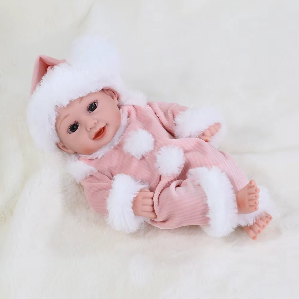 30Cm Reborn Baby Dolls Realistic Dolls Toys Girl Real Lifelike Baby Dolls Reborn Full Body Silicone Baby Doll Christmas Gifts