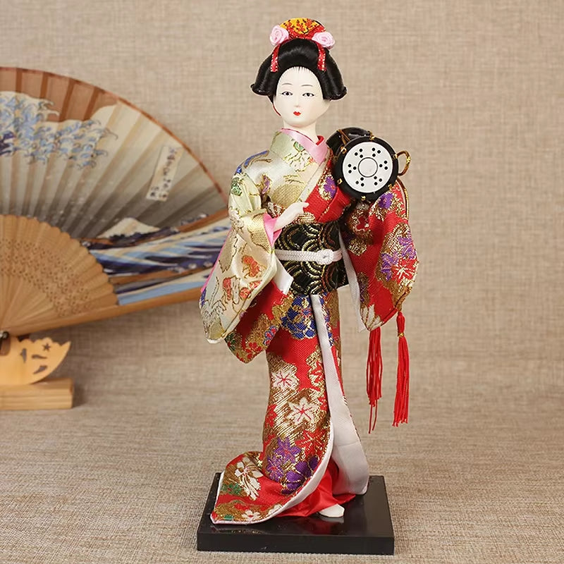 30Cm Traditional Japanese Geisha Figurines Statues Japanese Kimonos Dolls Ornaments Home Restaurant Desktop Decoration Gifts
