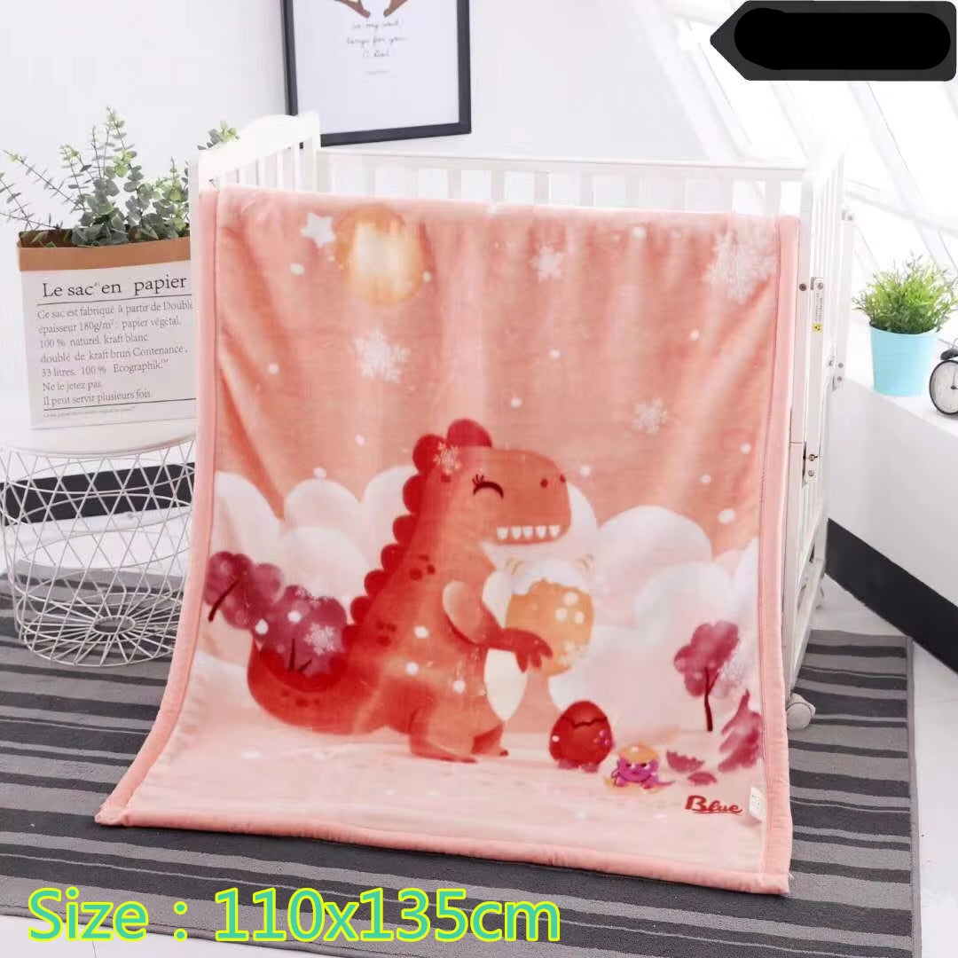 New Children'S Blanket for Newborn Baby Sleep Thicken Double Layer Baby Swaddle Comfortable Cartoon Bedding Blankets Quilts
