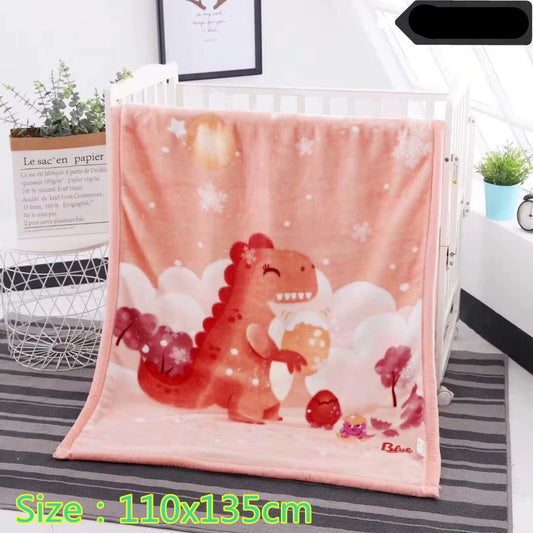 New Children'S Blanket for Newborn Baby Sleep Thicken Double Layer Baby Swaddle Comfortable Cartoon Bedding Blankets Quilts