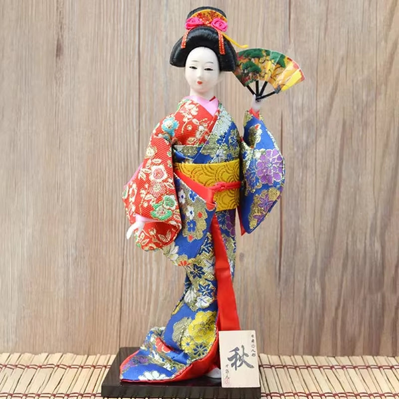 30Cm Traditional Japanese Geisha Figurines Statues Japanese Kimonos Dolls Ornaments Home Restaurant Desktop Decoration Gifts