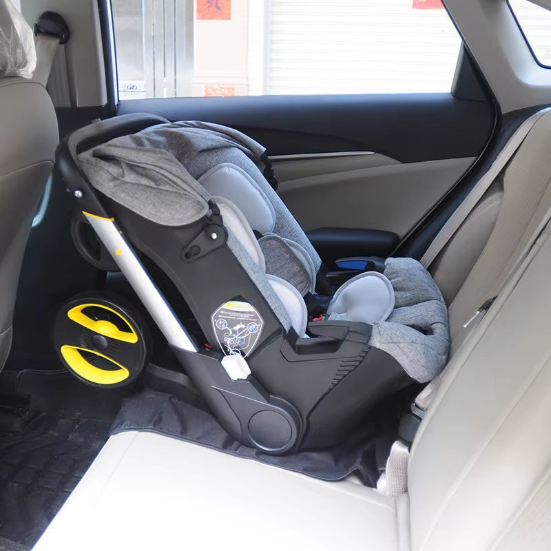Baby Stroller 3 in 1 Pram Carriages for Newborn Lightweight Buggy Travel System Multi-Function Cart