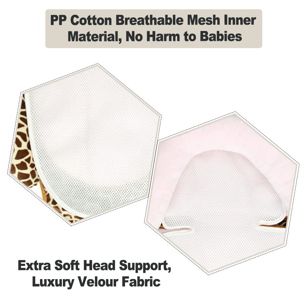 Baby Stroller Cushion, 3-In-1 Baby Head Neck Infant Car Seat Insert Soft Baby Stroller Liner Pram Head and Body Support Pillow for Newborn Perfect for Carseats, Strollers (Deer)