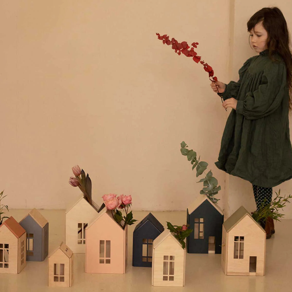 Magnetic Wooden Doll House, Medium