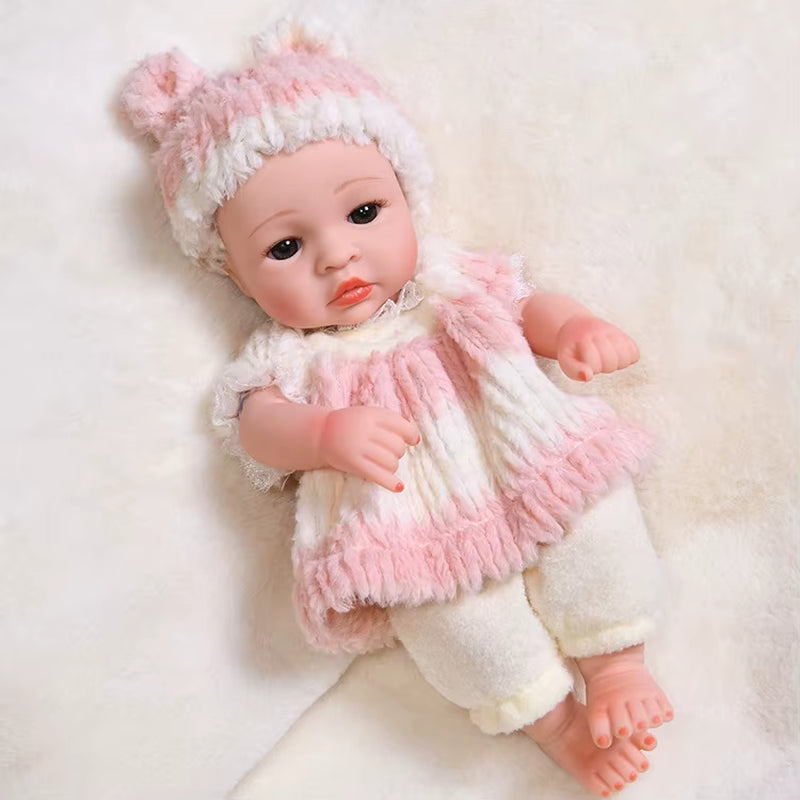 30Cm Reborn Baby Dolls Realistic Dolls Toys Girl Real Lifelike Baby Dolls Reborn Full Body Silicone Baby Doll Christmas Gifts