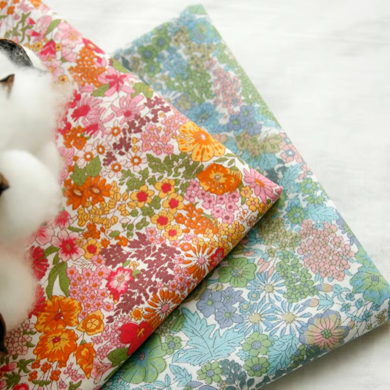 145X50Cm Pastoral Floral Twill Cotton Fabric DIY Children'S Wear Cloth Make Bedding Quilt Decoration Home B
