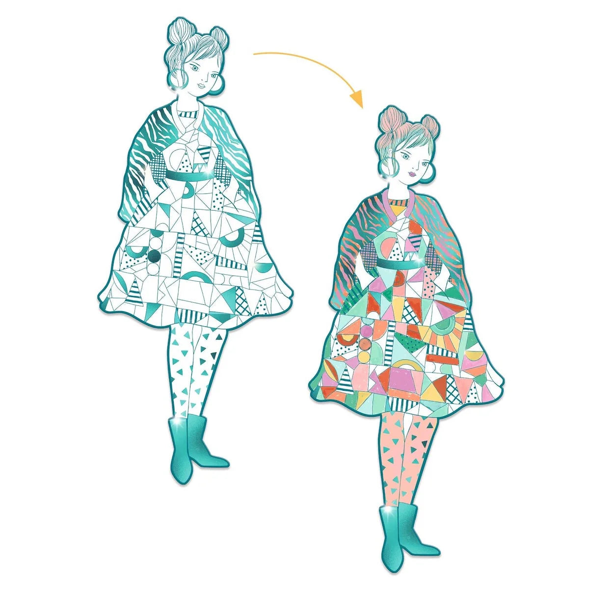 Demoiselle Coloring Paper Dolls