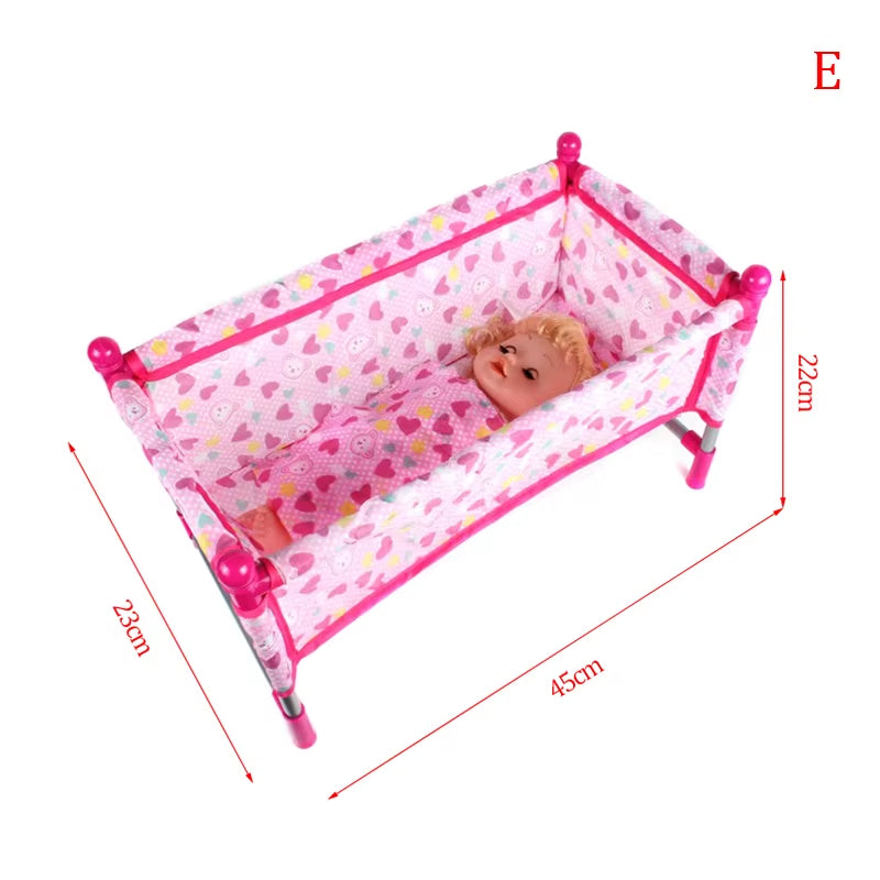 Doll House Accessories Rocking Chairs Swing Bed Dining Chair Baby Play House