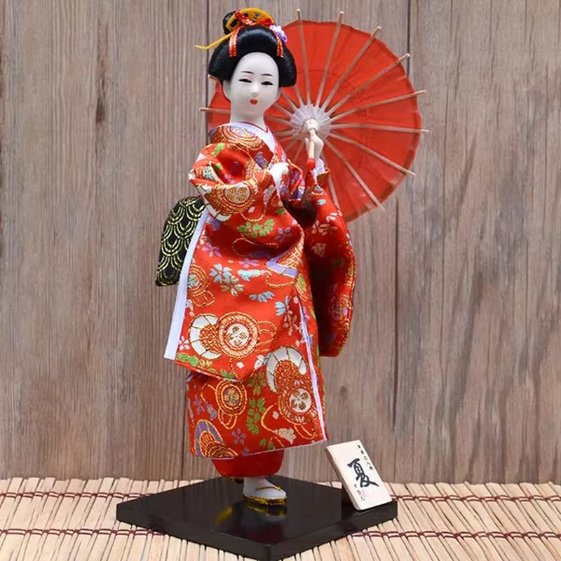 30Cm Traditional Japanese Geisha Figurines Statues Japanese Kimonos Dolls Ornaments Home Restaurant Desktop Decoration Gifts