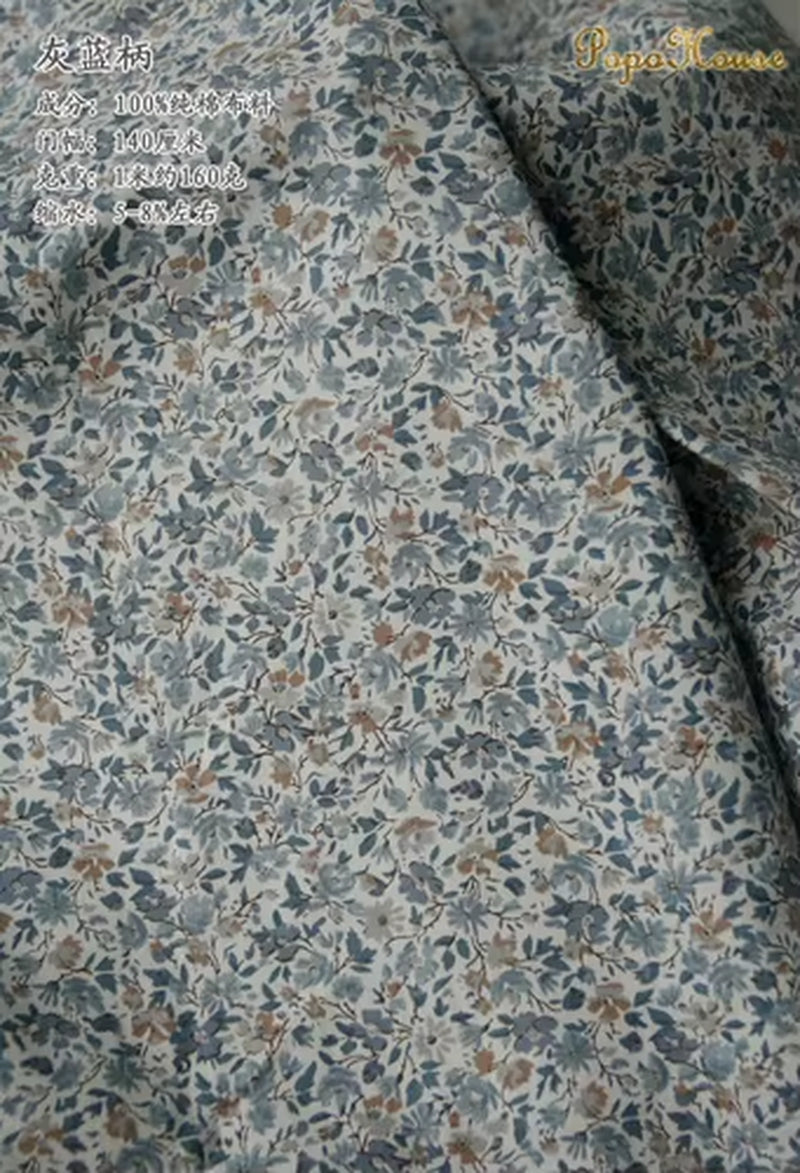 145X50Cm Pastoral Floral Twill Cotton Fabric DIY Children'S Wear Cloth Make Bedding Quilt Decoration Home B