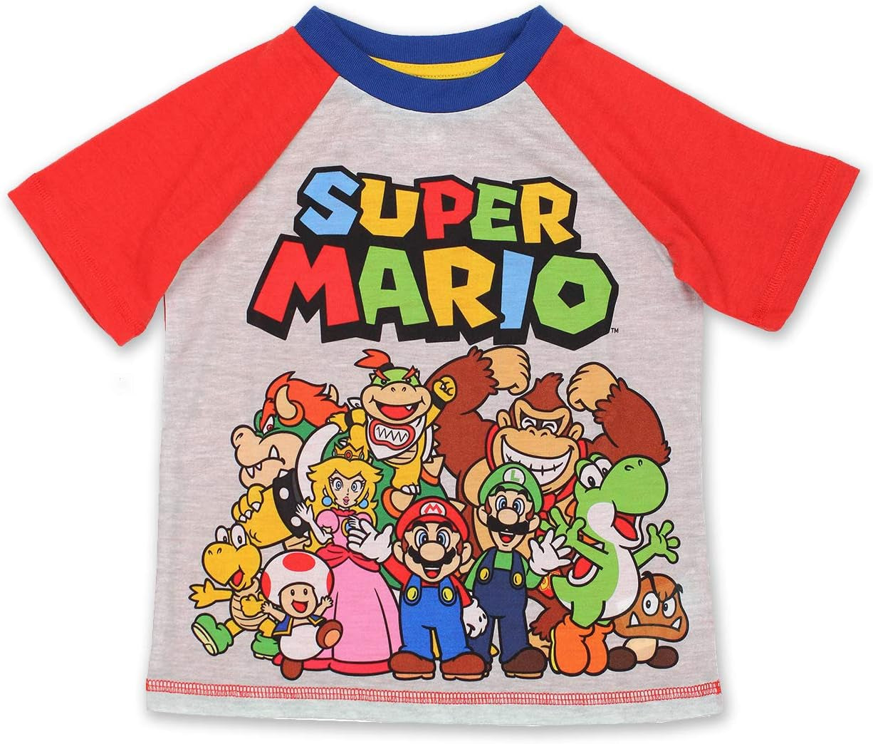 Super Mario Boys 2 Piece Shirt and Pants Pajamas Set (Little Kid/Big Kid)