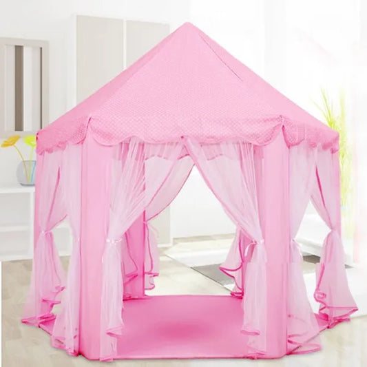 Folding Princess Castle Tent Kids Outdoor Funny Play House Canopy Tent