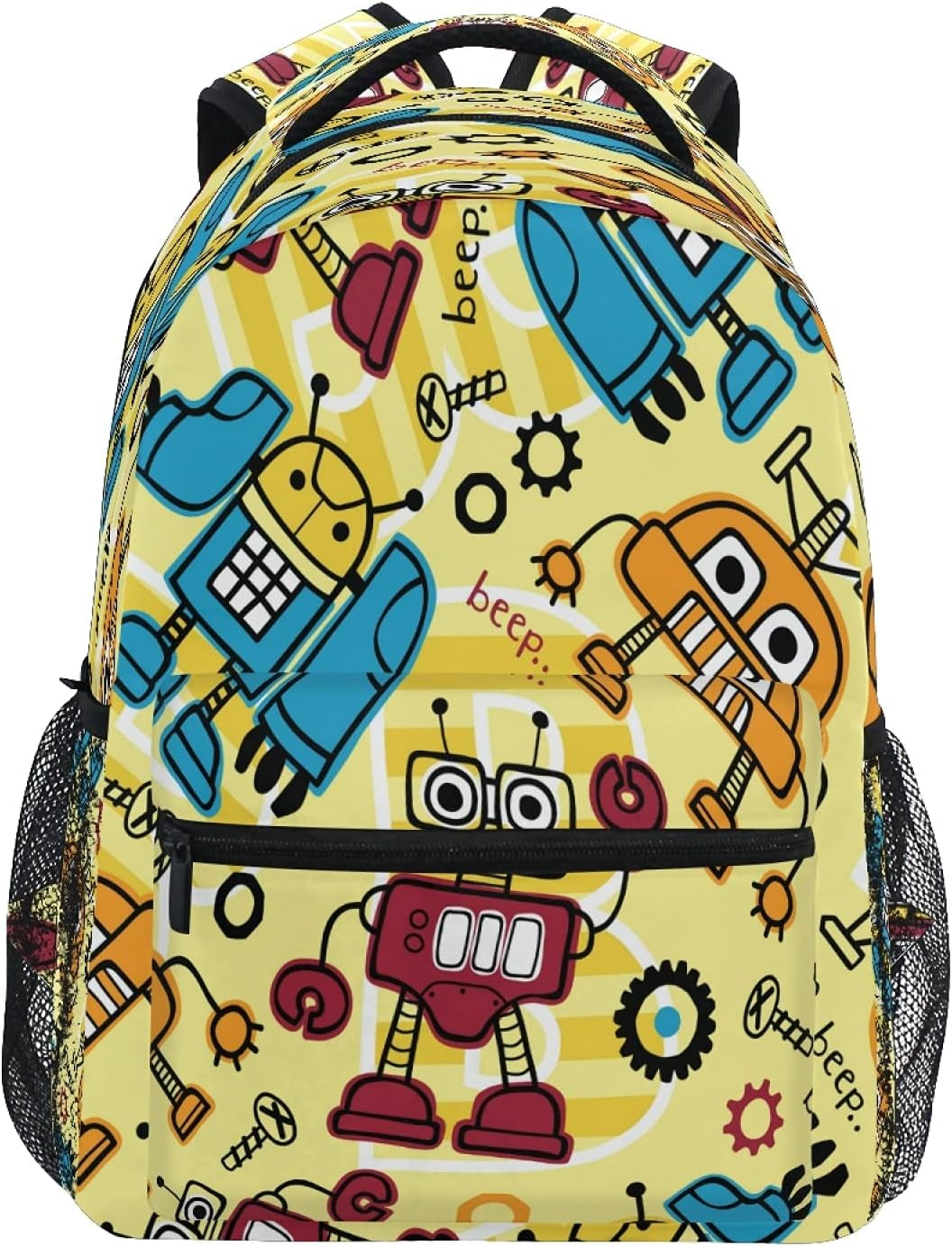 Backpack for Boys Girls, Cartoon Robots Backpacks School Bookbag for Preschool, Kindergarten, Elementary with Adjustable Padded Straps