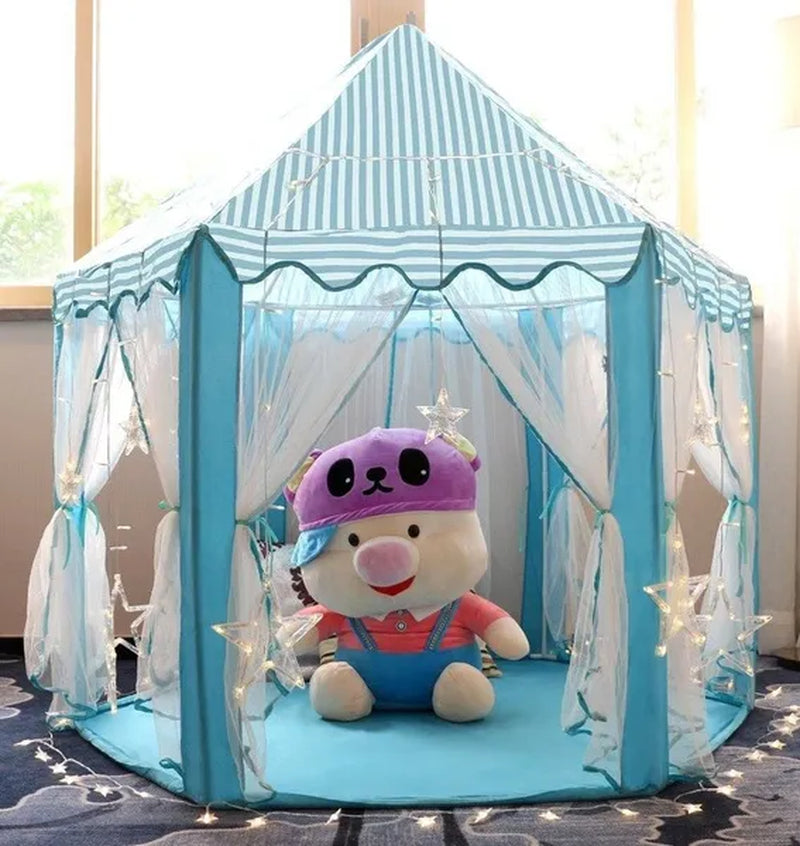 Folding Princess Castle Tent Kids Outdoor Funny Play House Canopy Tent
