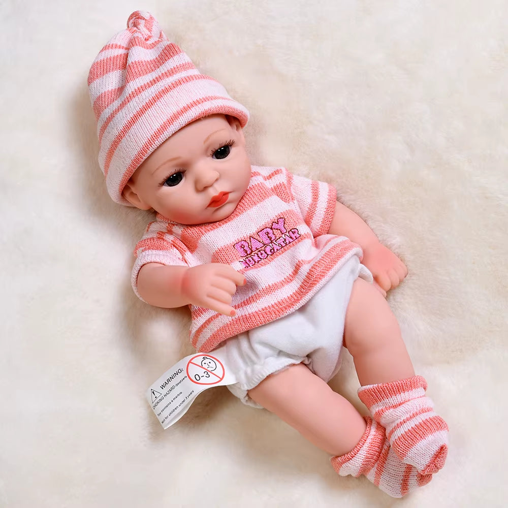 30Cm Reborn Baby Dolls Realistic Dolls Toys Girl Real Lifelike Baby Dolls Reborn Full Body Silicone Baby Doll Christmas Gifts