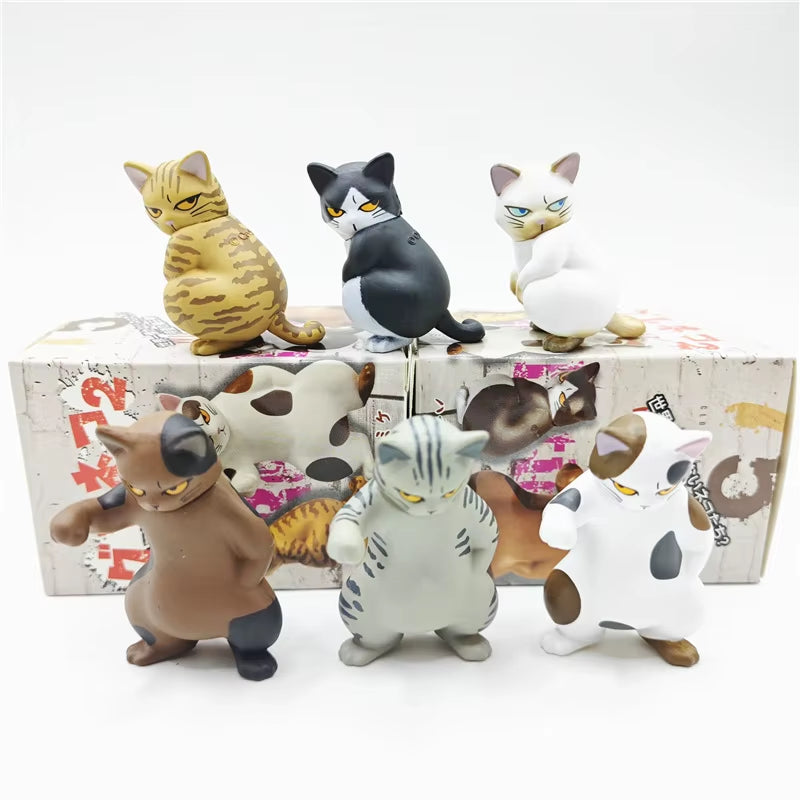 New Cat Blind Box Fierce Cat Figure Toys Kittens Dolls Blind Bag Decoration Kids Christmas Gift
