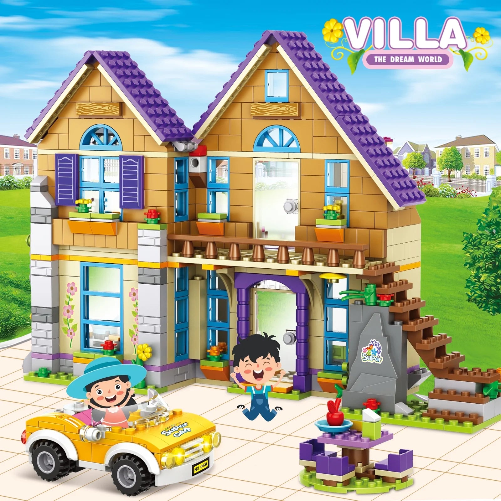 Friends House Building Blocks, Vacation Villa Blocks for Boys Girls Ages 6-12 (712 Pieces)