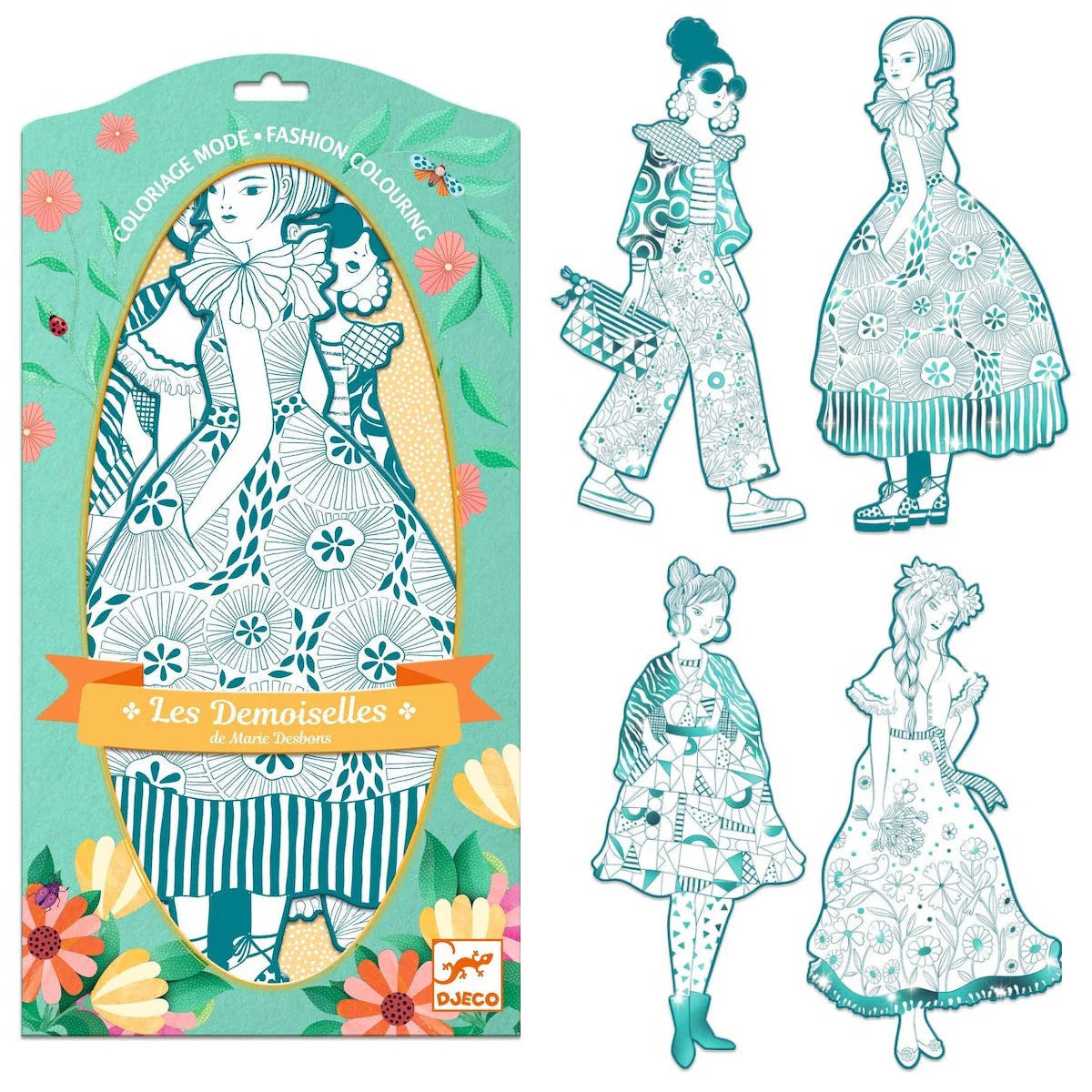 Demoiselle Coloring Paper Dolls