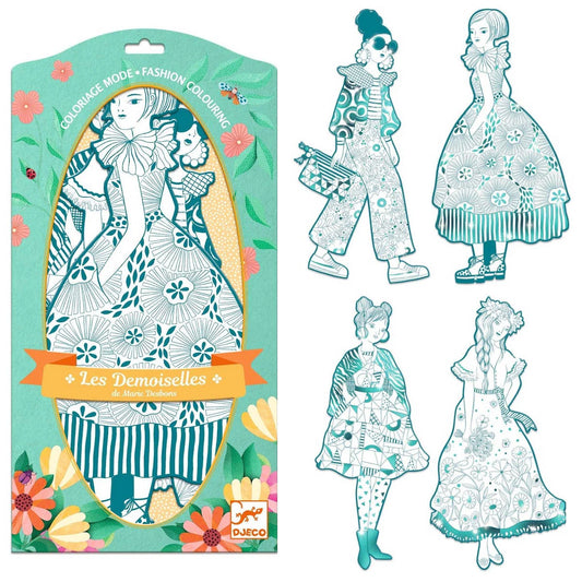 Demoiselle Coloring Paper Dolls