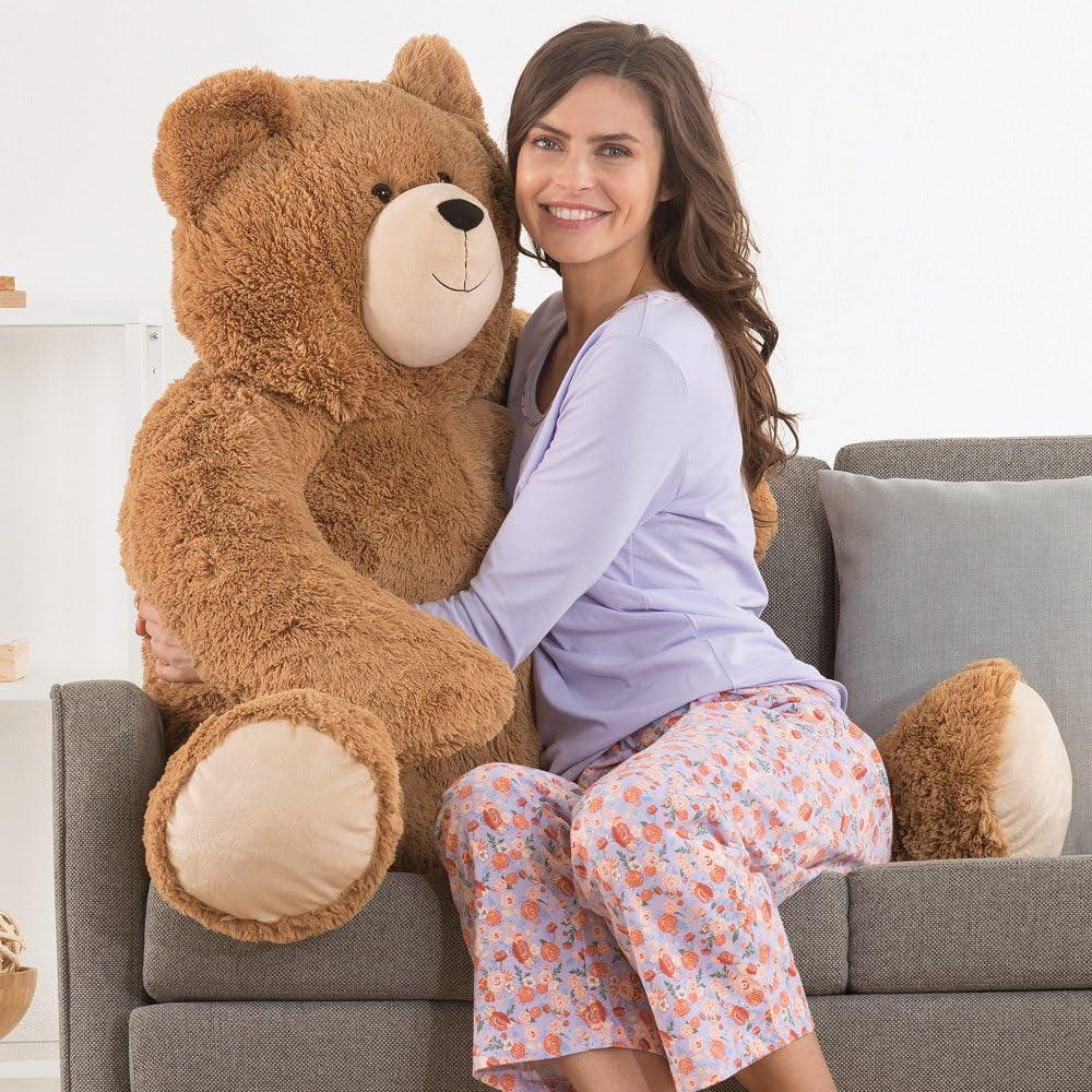 Giant Teddy Bear – 4 FT, 48" Large Plush Toy, Giant Stuffed Animal, Soft Brown Bear Easter Gift for Girlfriend, Wife, Anniversary or Birthday – Crafted in the USA