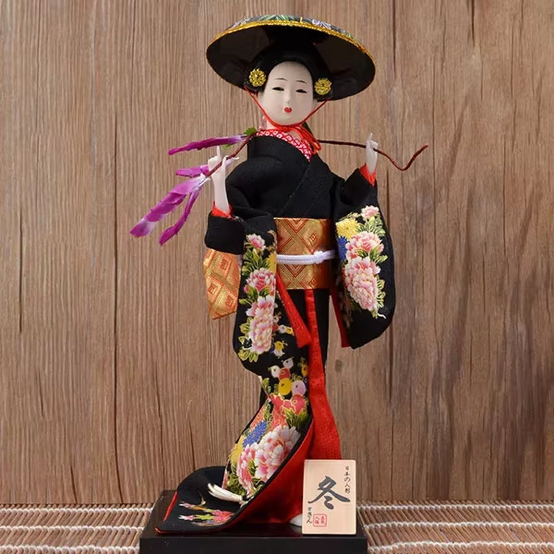 30Cm Traditional Japanese Geisha Figurines Statues Japanese Kimonos Dolls Ornaments Home Restaurant Desktop Decoration Gifts