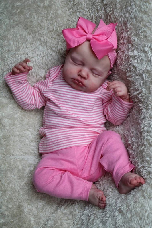 Pinky Reborn Baby Dolls Girl 20 Inch Soft Weighted Body Realistic Newborn Bab...