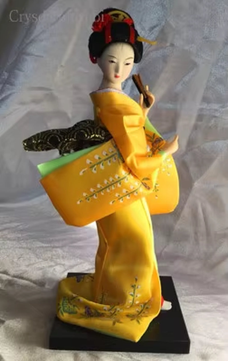 25Cm Statuette Ethnic Japanese Geisha Dolls Kimono Dolls Belle Girl Lady Collection Home Decoration Miniature Figurines