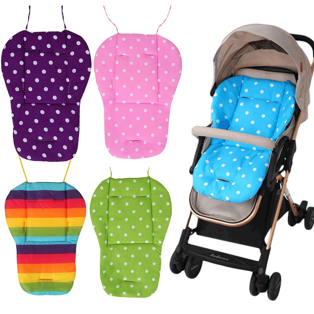 Double-Sided Dot Print Baby Carriage Stroller Seat Cushion Dining Chair Pad Mat