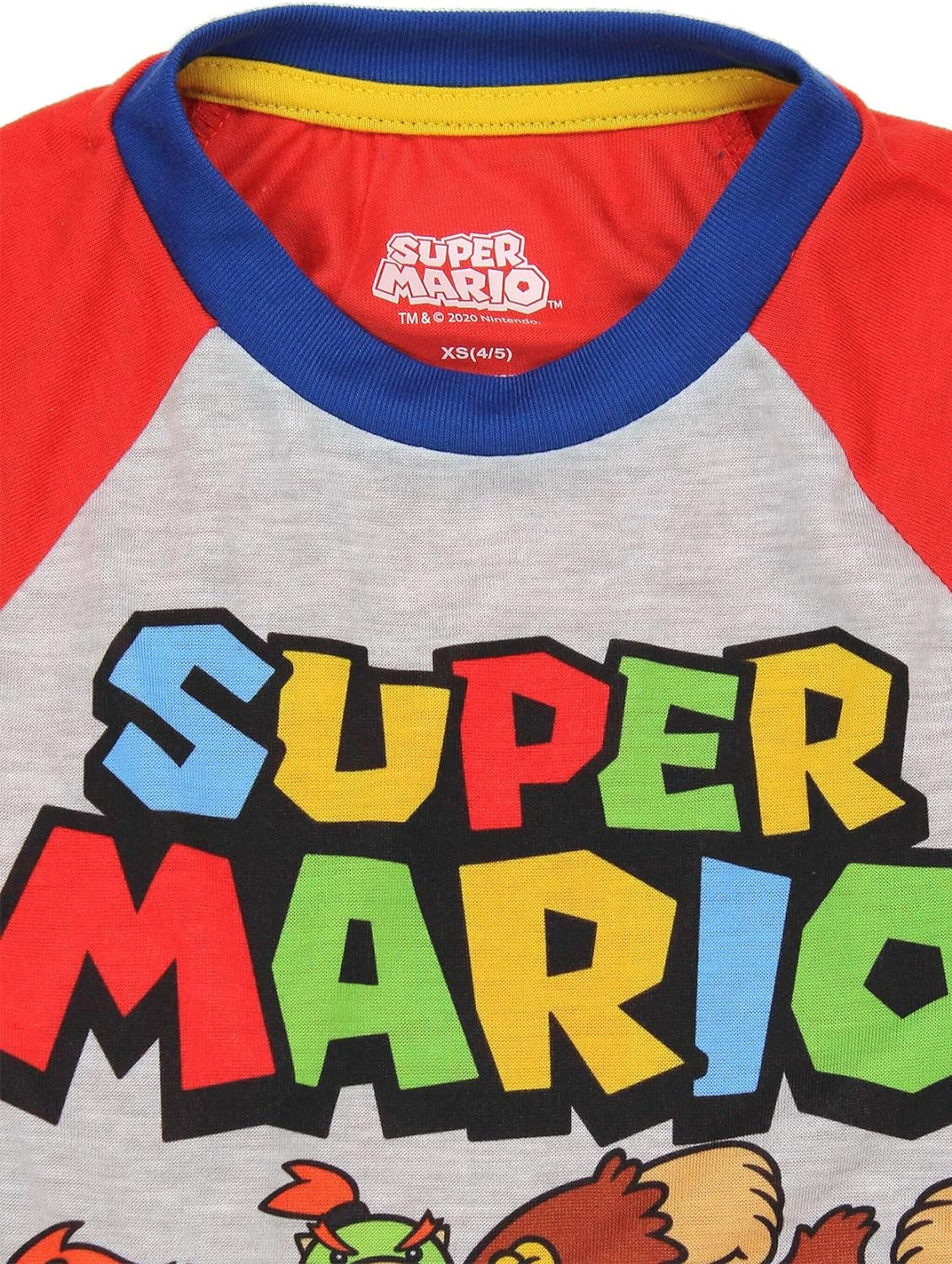 Super Mario Boys 2 Piece Shirt and Pants Pajamas Set (Little Kid/Big Kid)