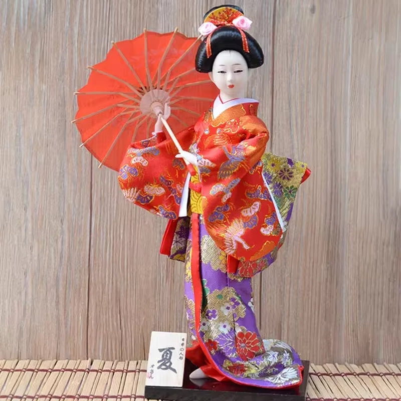 30Cm Traditional Japanese Geisha Figurines Statues Japanese Kimonos Dolls Ornaments Home Restaurant Desktop Decoration Gifts