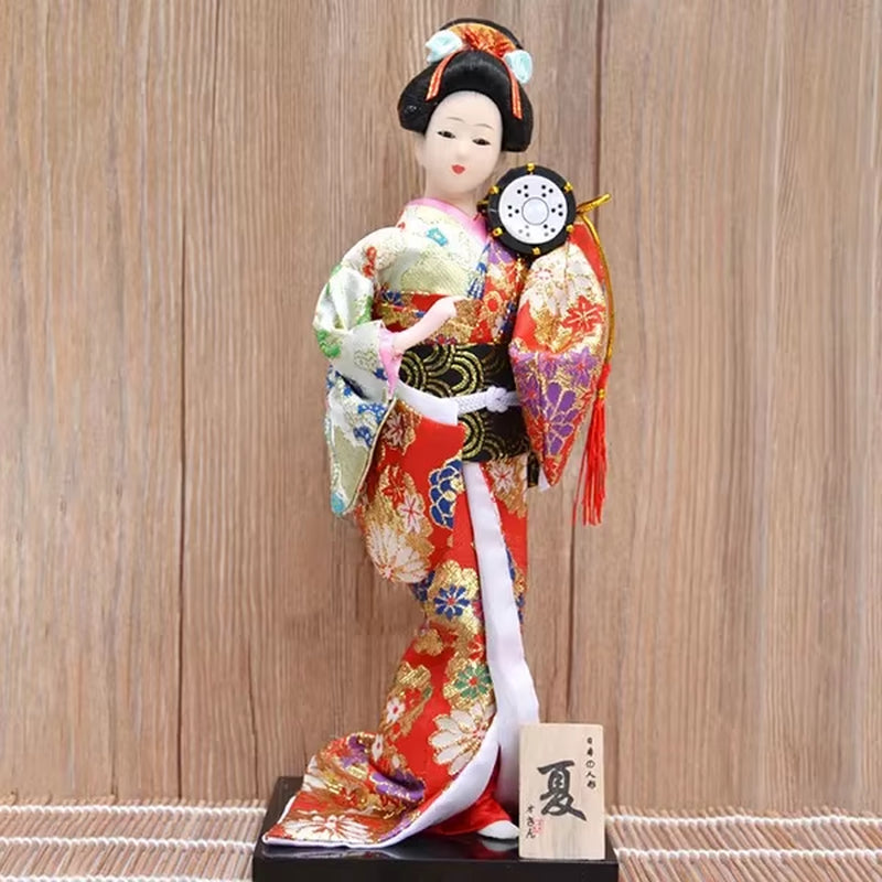 30Cm Traditional Japanese Geisha Figurines Statues Japanese Kimonos Dolls Ornaments Home Restaurant Desktop Decoration Gifts
