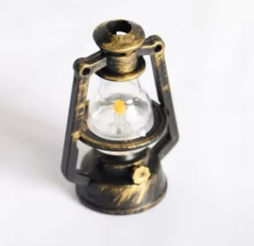 1:12 1:6 Scale Miniature Oil Lamp Dollhouse Accessories Mini Kerosene Lantern Doll House Decor Scene Ornaments Pretend Play