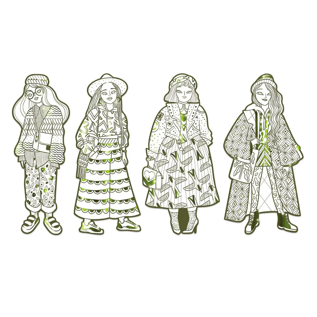 Demoiselle Coloring Paper Dolls